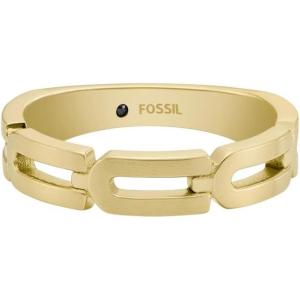 imageFossil Mens Stainless Steel RingHeritage Link Gold