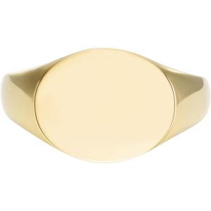 imageFossil Mens Stainless Steel RingSignet Gold