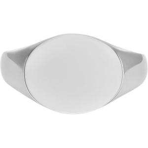 imageFossil Mens Stainless Steel RingSignet Silver