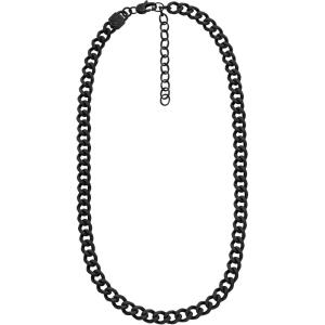 imageFossil Mens Stainless Steel or Leather Necklace for MenBlack Curb Chain