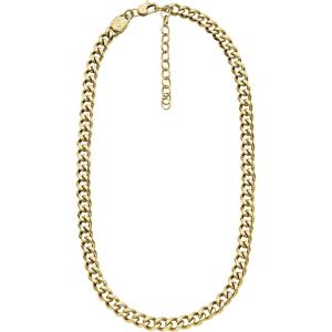 imageFossil Mens Stainless Steel or Leather Necklace for MenGold Curb Chain