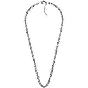 imageFossil Mens Stainless Steel or Leather Necklace for MenSilver Box Chain