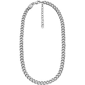 imageFossil Mens Stainless Steel or Leather Necklace for MenSilver Curb Chain