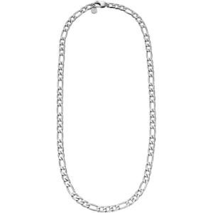 imageFossil Mens Stainless Steel or Leather Necklace for MenSilver Figaro Chain