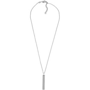 imageFossil Mens Stainless Steel or Leather Necklace for MenSilver Harlow Linear Texture Bar