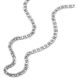imageFossil Mens Stainless Steel or Leather Necklace for MenSilver Heritage Chain
