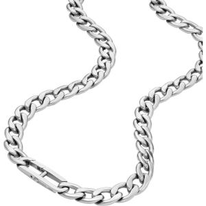 imageFossil Mens Stainless Steel or Leather Necklace for MenSilver Heritage Link