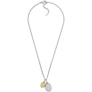 imageFossil Mens Stainless Steel or Leather Necklace for MenSilverGold Dual Pendants
