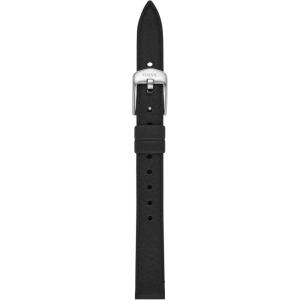 imageFossil Stainless Steel Interchangeable Watch Band StrapBlack LeatherSilver