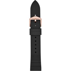 imageFossil Stainless Steel Interchangeable Watch Band StrapBlack SiliconeRose Gold