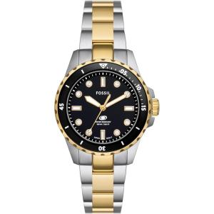 imageFossil Womens Blue Dive Quartz Stainless Steel ThreeHand WatchGoldSilverBlack