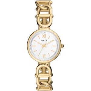 imageFossil Womens Carlie Quartz Stainless Steel ThreeHand WatchGold ChainWhite