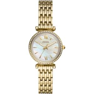 imageFossil Womens Carlie Quartz Stainless Steel ThreeHand WatchGoldMOP