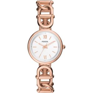 imageFossil Womens Carlie Quartz Stainless Steel ThreeHand WatchRose Gold Chain