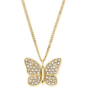 imageFossil Womens GoldTone Stainless Steel Pendant Chain Necklace for WomenGold Glitz Sutton Butterfly