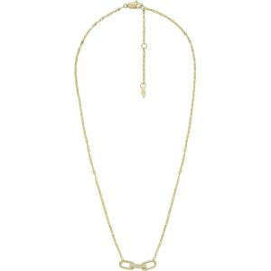 imageFossil Womens GoldTone Stainless Steel Pendant Chain Necklace for WomenGold Heritage DLink Glitz Chain