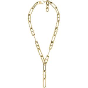 imageFossil Womens GoldTone Stainless Steel Pendant Chain Necklace for WomenGold Heritage DLink YNeck Chain