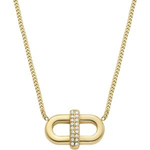 imageFossil Womens GoldTone Stainless Steel Pendant Chain Necklace for WomenGold Heritage Glitz DLink
