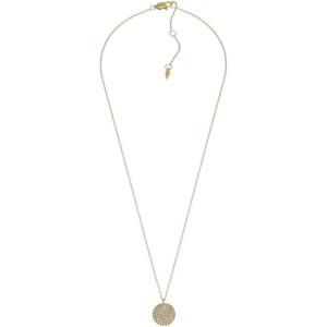 imageFossil Womens GoldTone Stainless Steel Pendant Chain Necklace for WomenGold Sadie Glitz Disc
