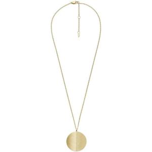 imageFossil Womens GoldTone Stainless Steel Pendant Chain Necklace for WomenHarlow Gold Disc