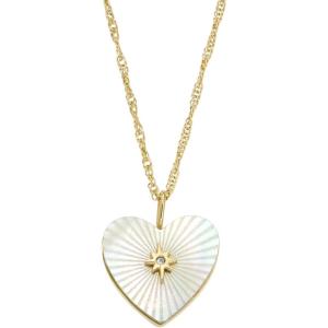 imageFossil Womens GoldTone Stainless Steel Pendant Chain Necklace for WomenMOP Heart