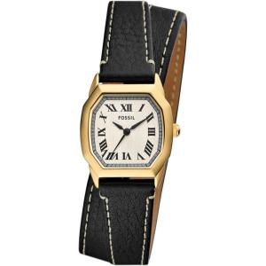 imageFossil Womens Harlow ThreeHand Stainless Steel Bracelet WatchBlack LeatherGold