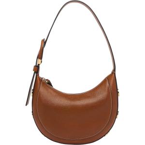 imageFossil Womens Harwell Leather Crescent Shoulder BagMedium Brown