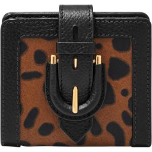 imageFossil Womens Harwell Small Tab Bifold WalletBlackLeopard Haircalf