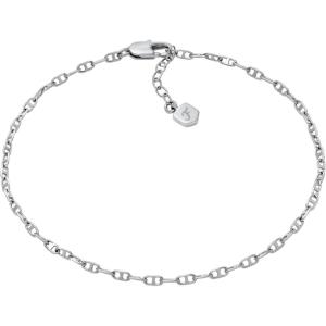 imageFossil Womens Heritage DLink Brass Chain AnkletSilver