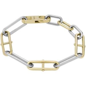 imageFossil Womens Heritage DLink TwoTone Stainless Steel Chain Bracelet
