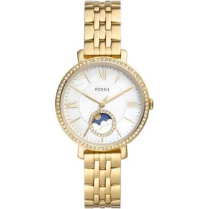 imageFossil Womens Jacqueline Quartz Stainless Steel ThreeHand WatchGold Moonphase