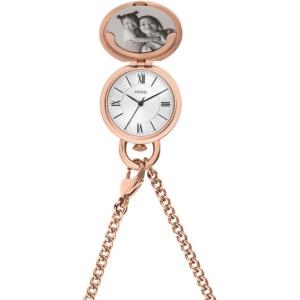imageFossil Womens Jacqueline Quartz Stainless Steel ThreeHand WatchRose Gold Locket