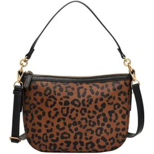 imageFossil Womens Jolie Leather Crossbody Purse Handbag for WomenBlack  Leopard