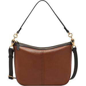 imageFossil Womens Jolie Leather Crossbody Purse Handbag for WomenBrownBlack Trim