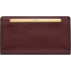 imageFossil Womens Liza Leather Slim Bifold Wallet for WomenMahogany