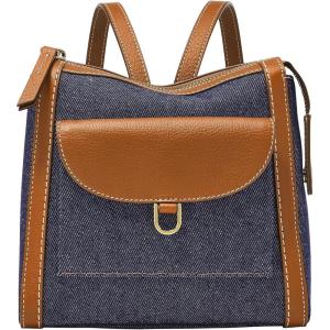 imageFossil Womens Parker Leather Convertible Backpack Purse Handbag for WomenSaddle  Denim