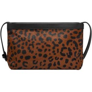 imageFossil Womens Penrose Wallet CrossbodyBlackLeopard Haircalf