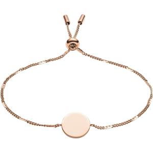 imageFossil Womens Plated Stainless Steel Engravable Personalized Gift Bracelet for WomenRose Gold Disc