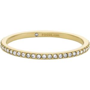 imageFossil Womens Plated Stainless Steel RingGold Dainty Glitz Band