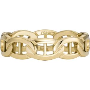 imageFossil Womens Plated Stainless Steel RingGold Heritage Link