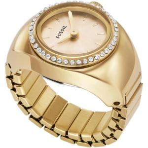 imageFossil Womens Quartz Stainless Steel TwoHand Watch RingGold Glitz