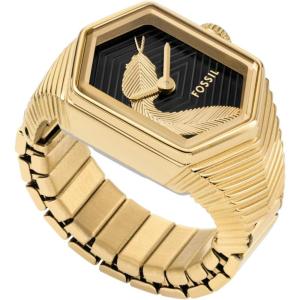 imageFossil Womens Quartz Stainless Steel TwoHand Watch RingGold Raquel Snake
