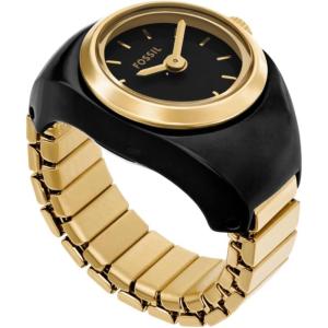 imageFossil Womens Quartz Stainless Steel TwoHand Watch RingGoldBlack