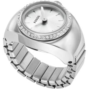 imageFossil Womens Quartz Stainless Steel TwoHand Watch RingSilver Glitz