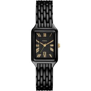 imageFossil Womens Raquel Quartz Stainless Steel ThreeHand WatchBlack Bracelet