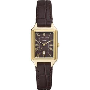 imageFossil Womens Raquel Quartz Stainless Steel ThreeHand WatchBrown LeatherGoldBrown