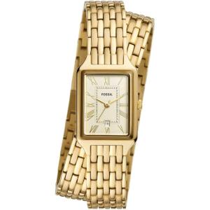 imageFossil Womens Raquel Quartz Stainless Steel ThreeHand WatchGold Double Wrap