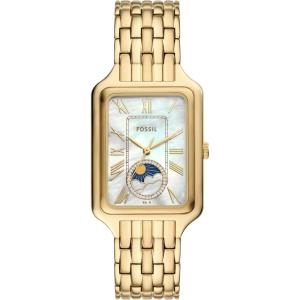 imageFossil Womens Raquel Quartz Stainless Steel ThreeHand WatchGold Moonphase