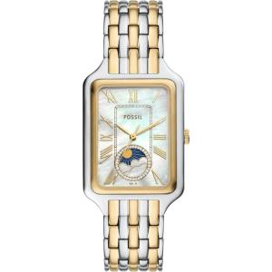 imageFossil Womens Raquel Quartz Stainless Steel ThreeHand WatchGoldSilver Moonphase