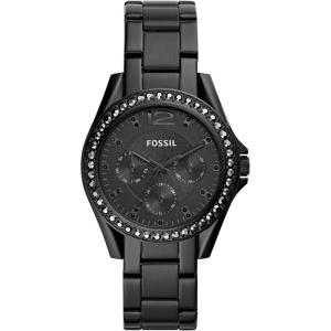 imageFossil Womens Riley Stainless Steel Multifunction WatchBlack